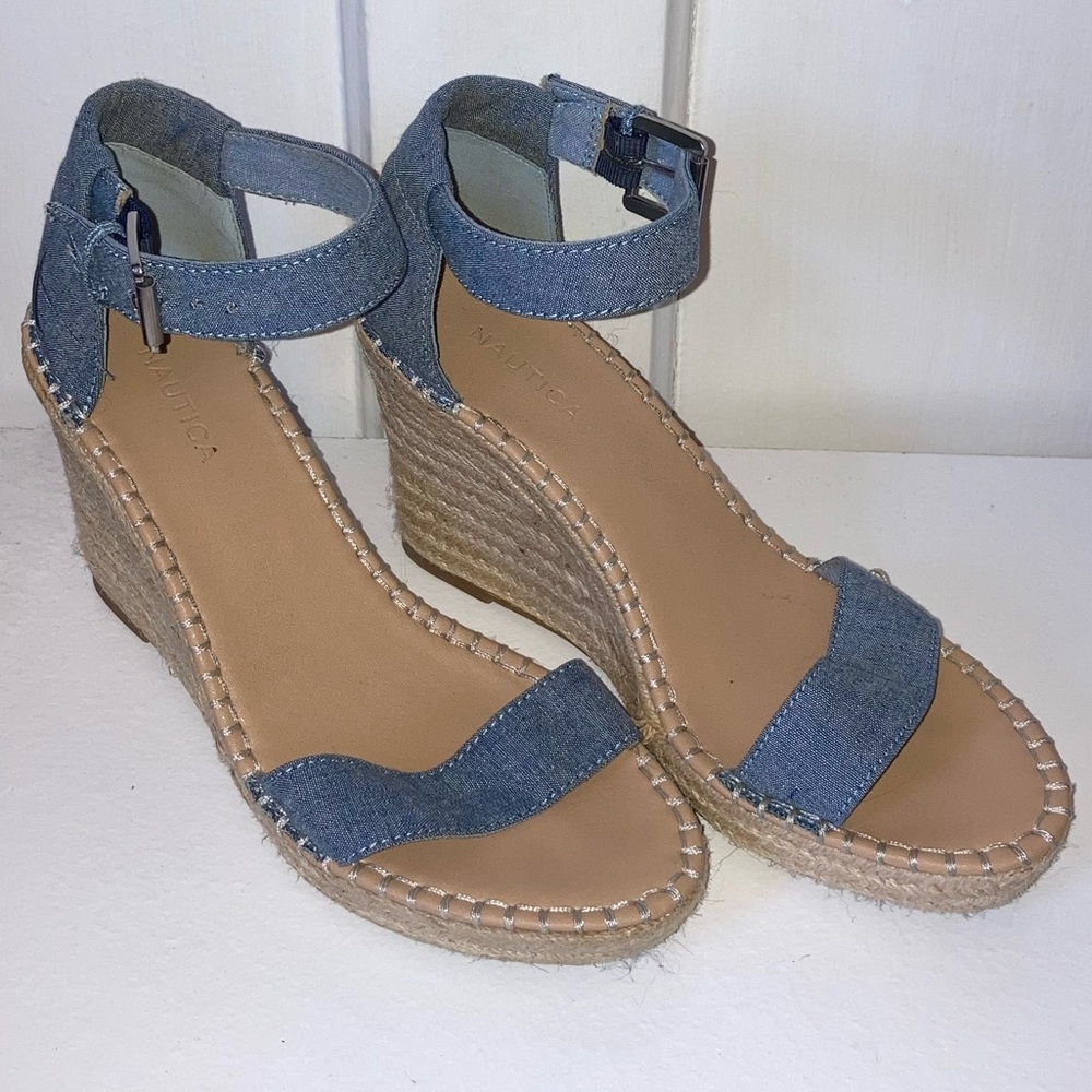 Nautica espadrille wedge sandals